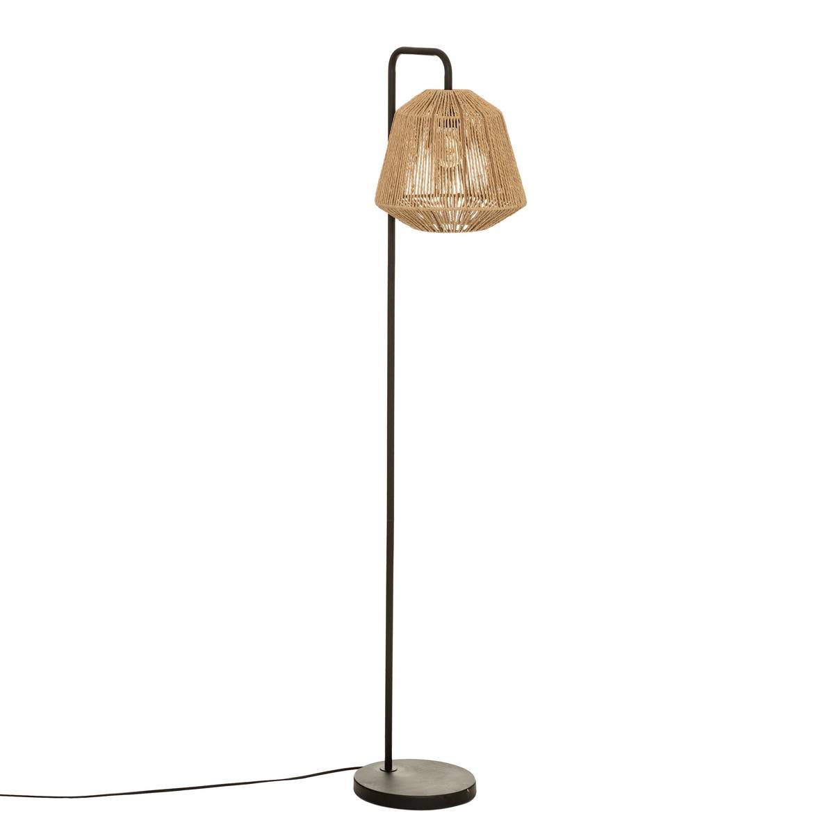 Lampadaire corde tressée JILY beige, ATMOSPHERA