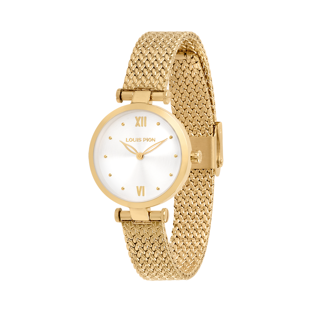 Montre Analogique FLORE doré blanc doré, LOUIS PION