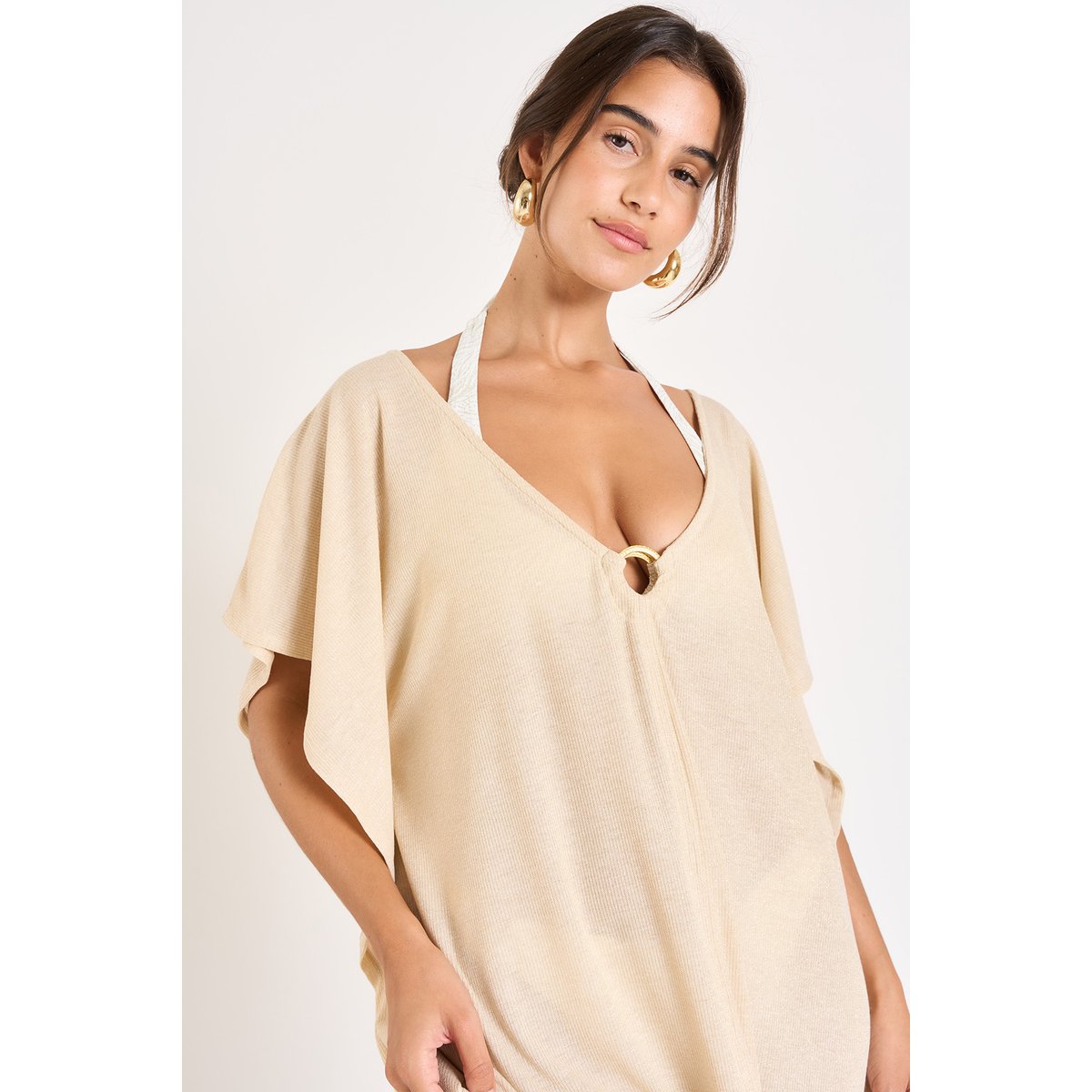 Robe de plage Fabiola - HAMAMET doré, LIVIA