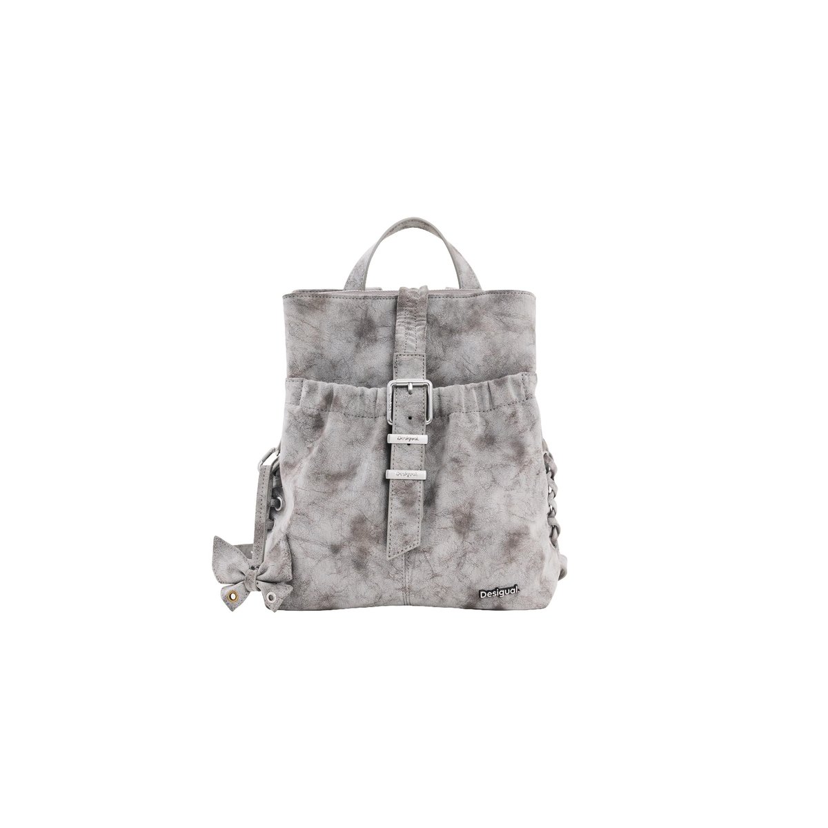 Petit sac à dos effet cuir noir, DESIGUAL