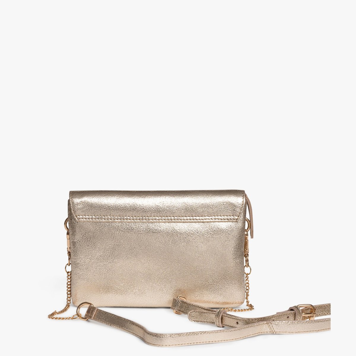 Sac Pochette en cuir BLOOM dore, BOCAGE