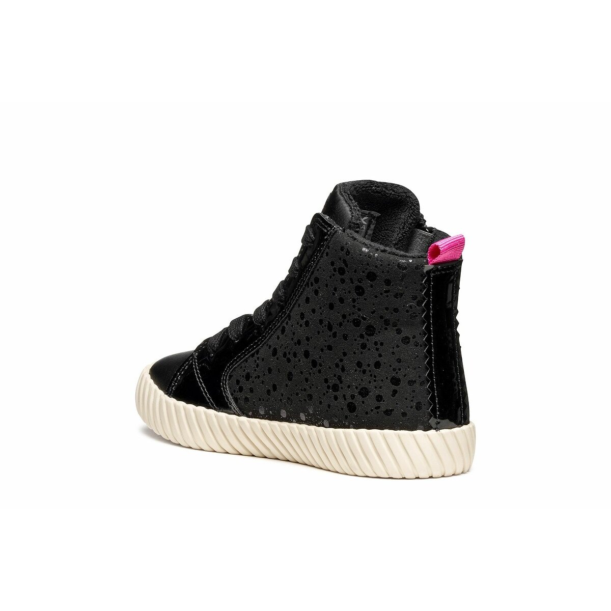 Kids Mirroless Breathable High Top Trainers black, GEOX