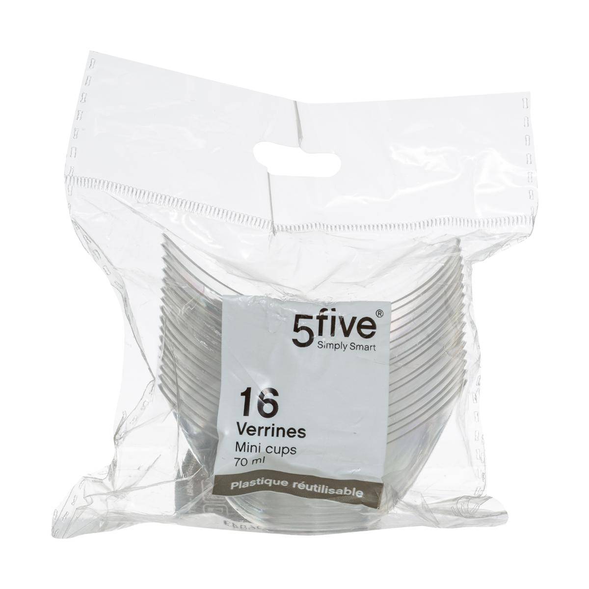 Lot de 12 verrines évasées COCKTAIL transparent, 5FIVE SIMPLY SMART