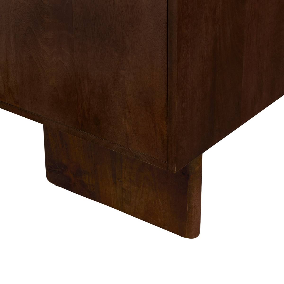 Buffet rectangulaire avec portes en manguier NYERO marron, ATMOSPHERA