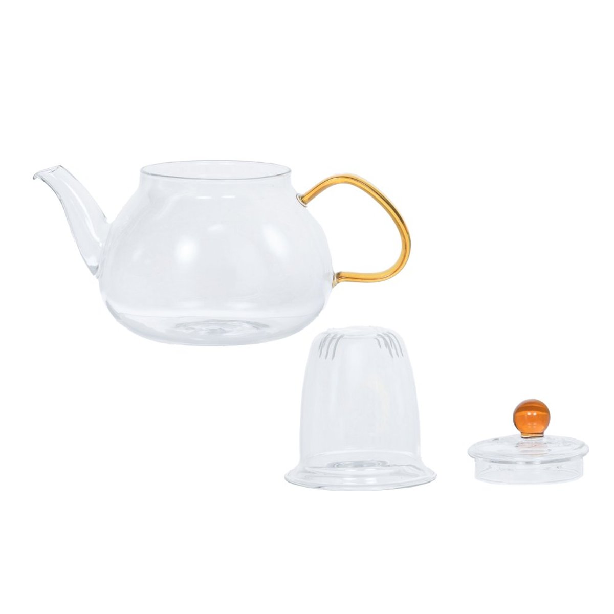 Coffret Théière avec 2 tasses Jaune 70 cl-ZENYA transparent / cristal, TABLE PASSION