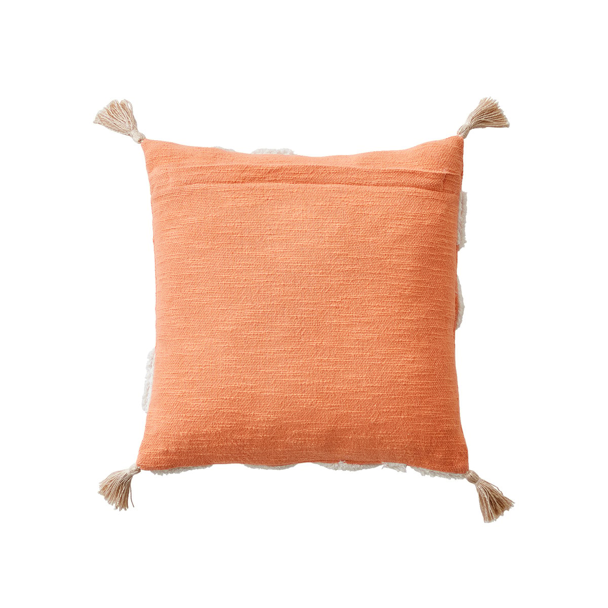 Coussin Marguerite à pompons orange, VERTBAUDET