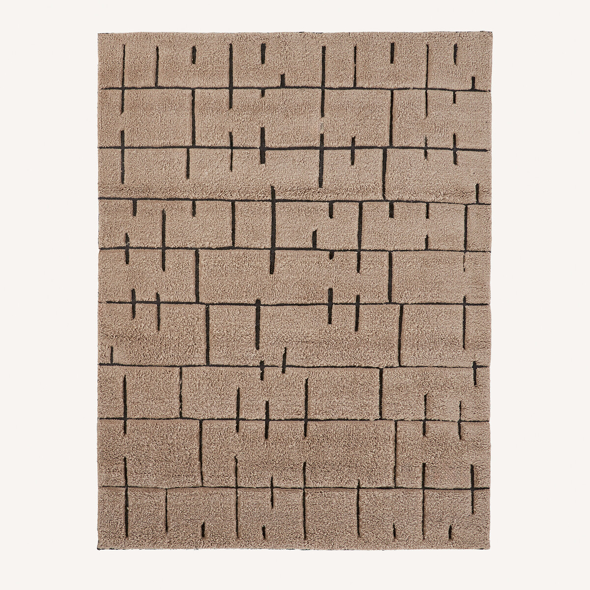 Tézé 93% Wool Hand-Knotted Rug ash beige, AM.PM