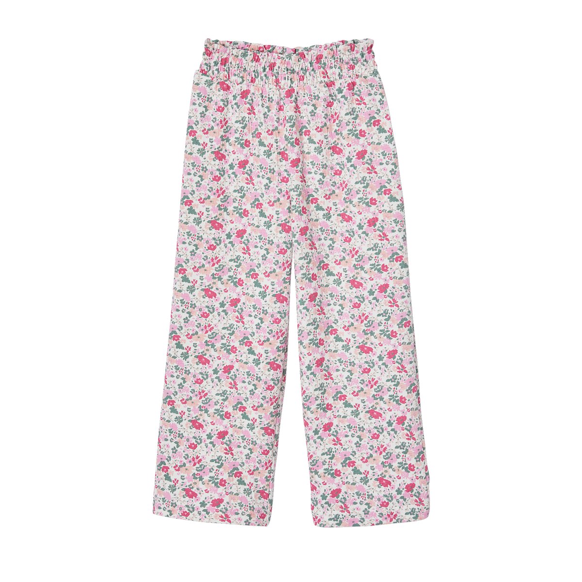Ensemble T-shirt + pantalon large violet, VERTBAUDET