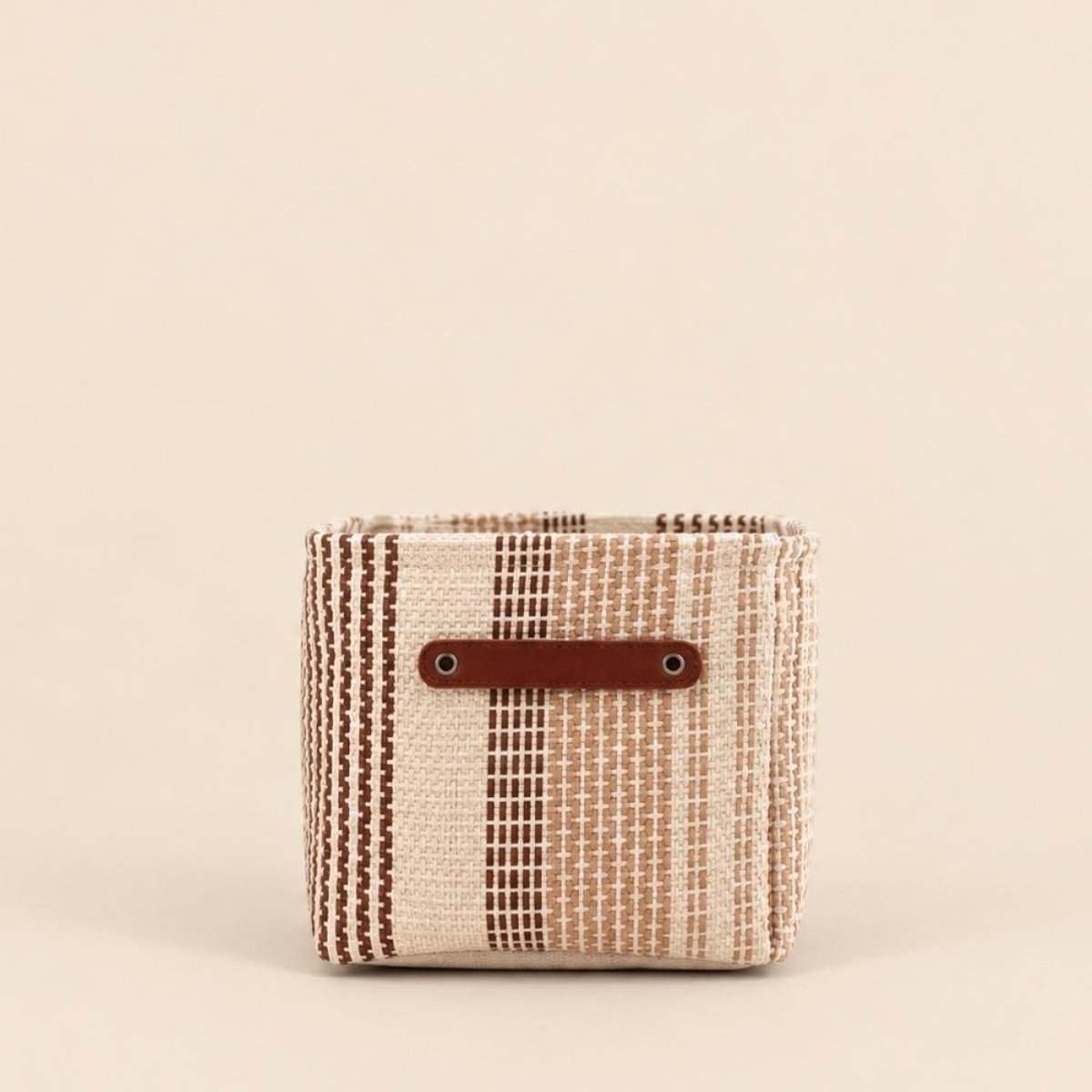 Set de 3 paniers rectangulaire en corde de papier beige, ORNAMI