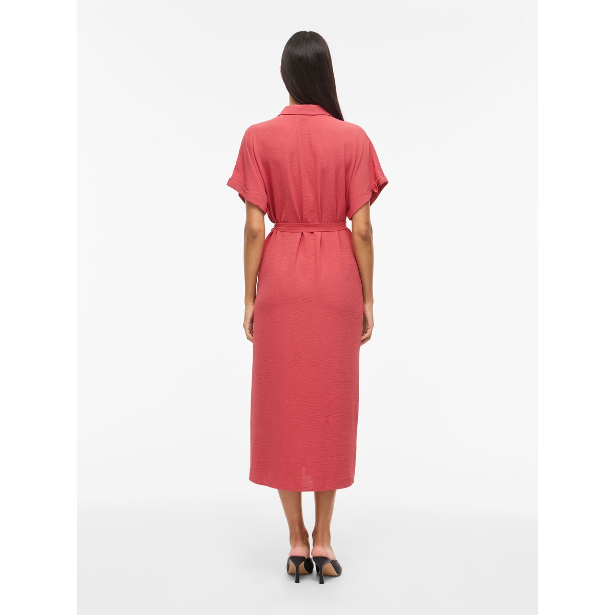 Robe-Chemise rose - holly berry1, VILA