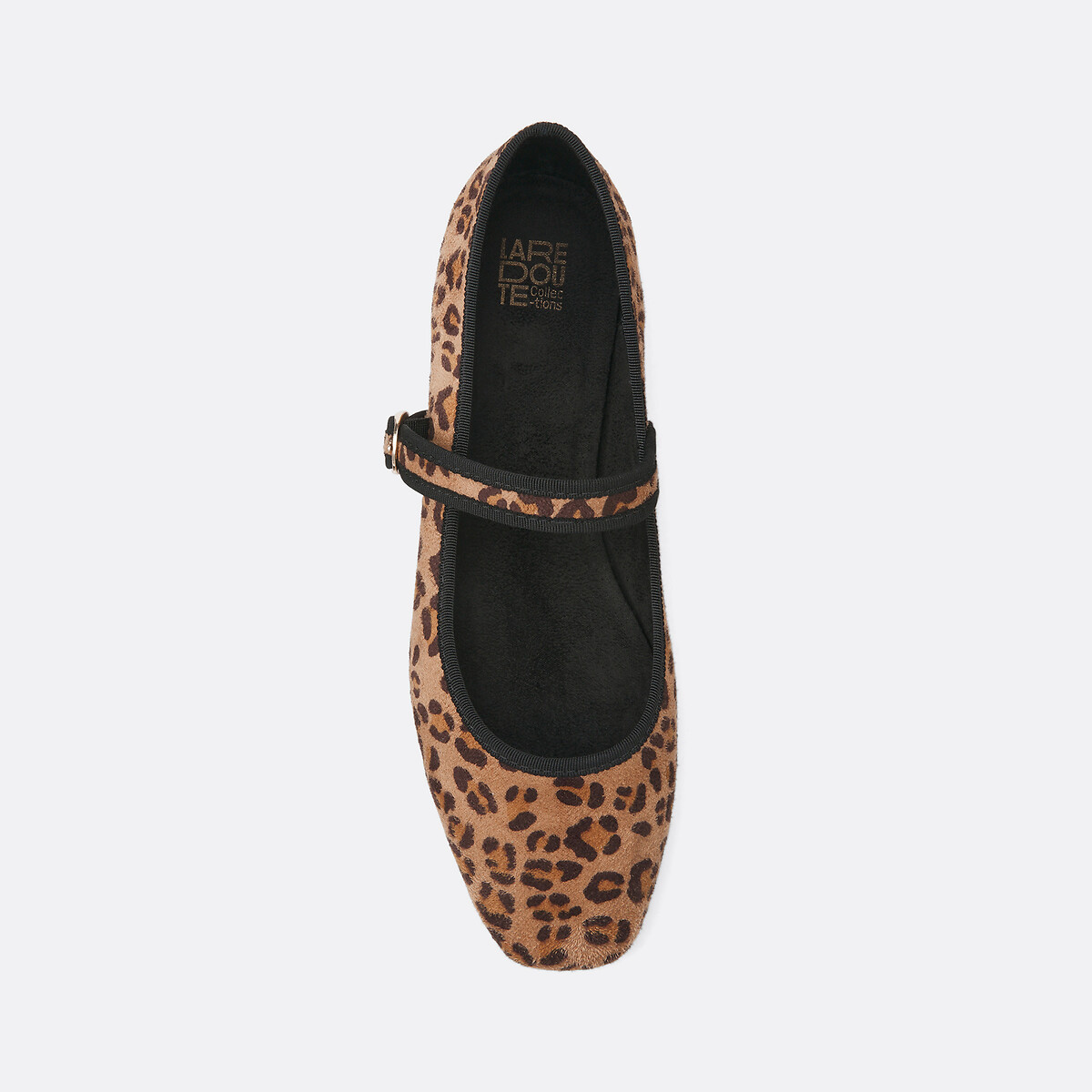Ballerine à boucle, imprimé léopard imprimé fond marron, LA REDOUTE COLLECTIONS