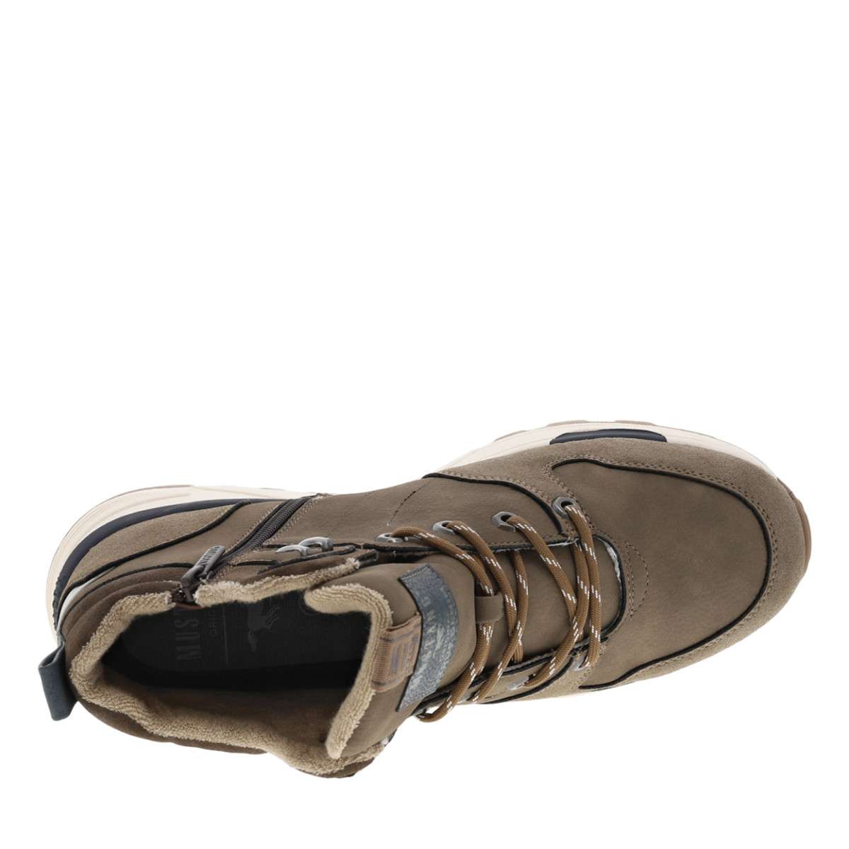 Bottines talon plat marron, MUSTANG
