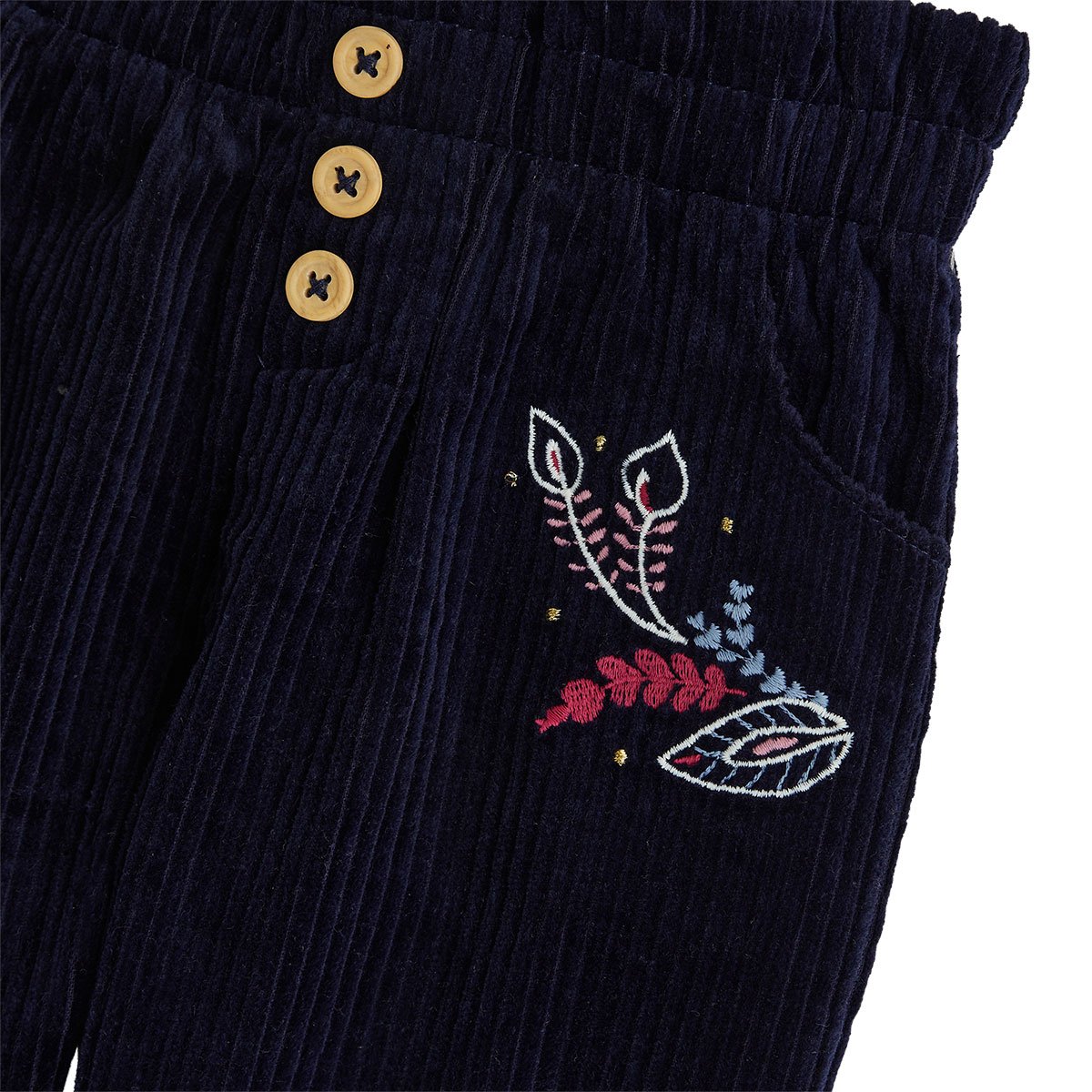 Pantalon bébé en velours côtelé Ilana bleu, PETIT BEGUIN