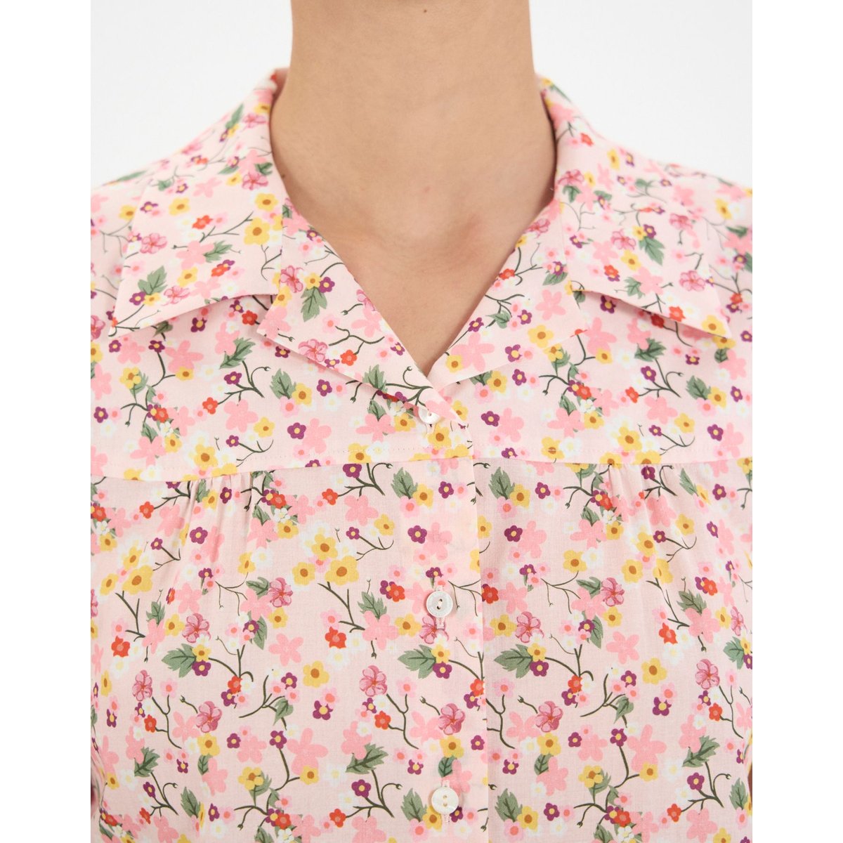Chemise Constance en coton à motifs à fleurs flower multico, INES DE LA FRESSANGE PARIS