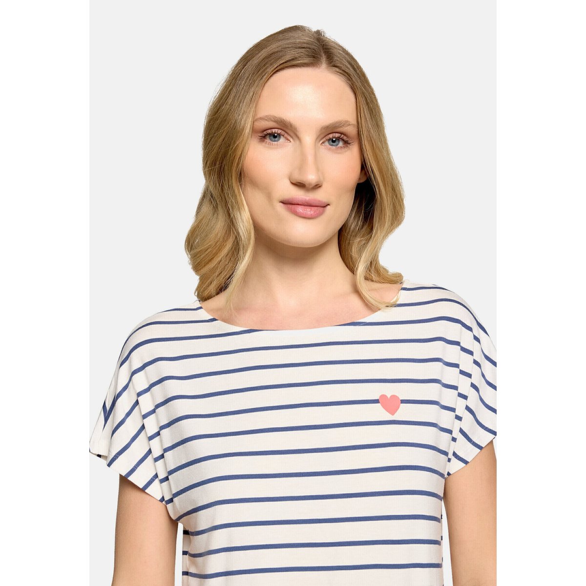 Haut casual à encolure bateau blanc/bleu, BETTY BARCLAY
