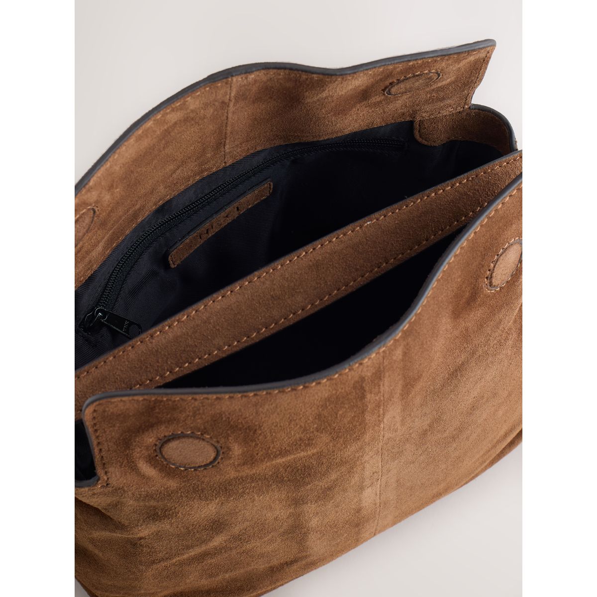 Sac à bandoulière en daim avec pampille marron fauve, NEXT