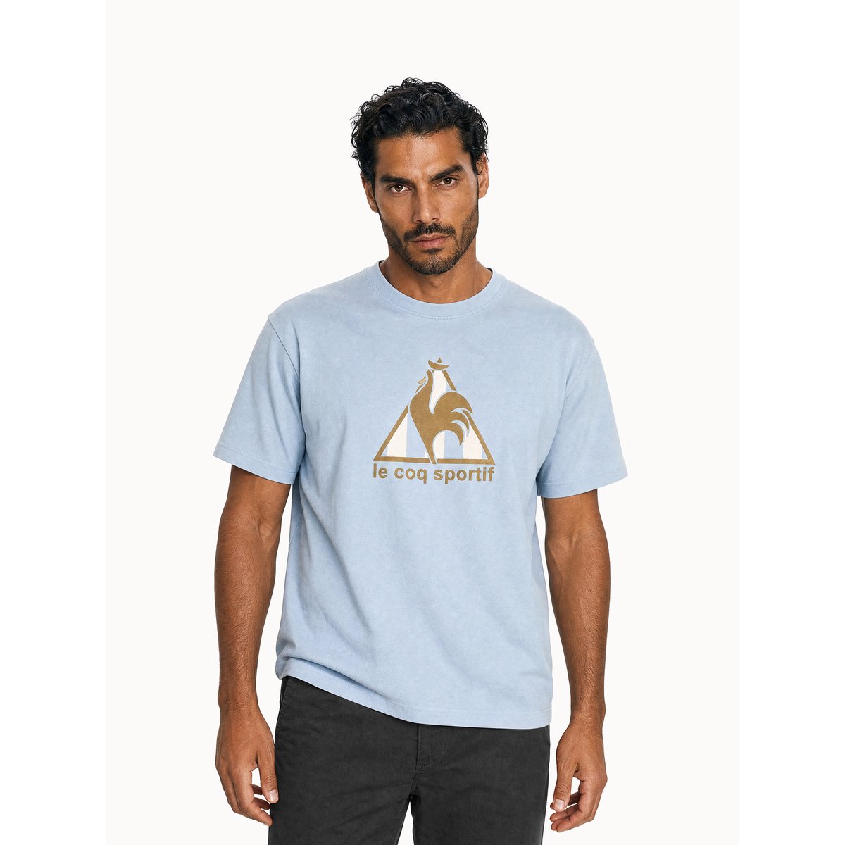 T-shirt relax Le Coq Sportif x Maradona en jersey de coton LCS CUP ciel camuset, LE COQ SPORTIF