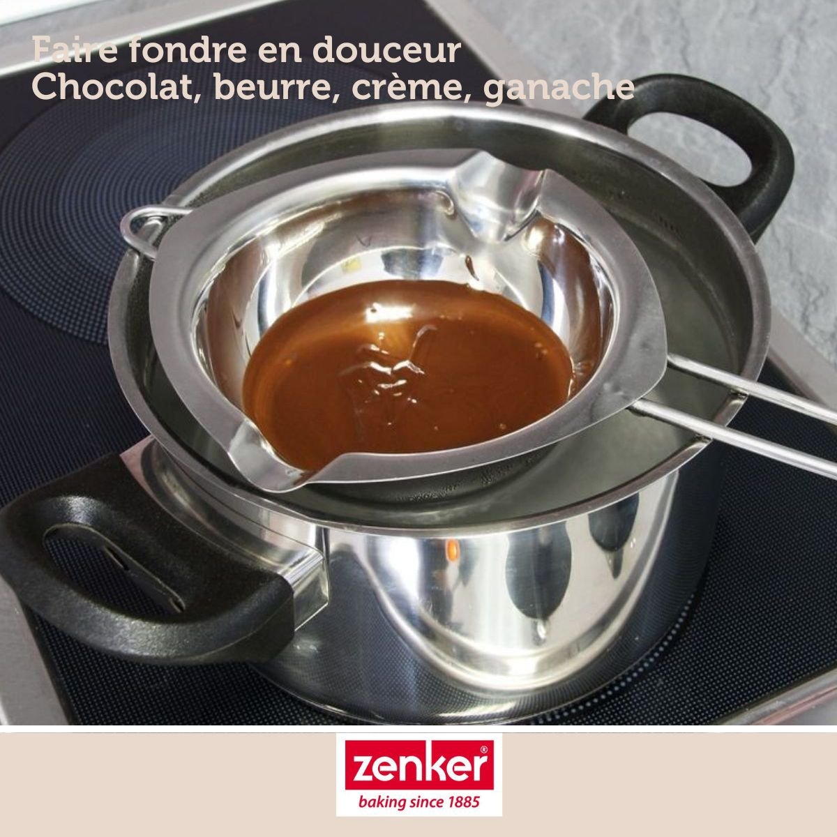 Service à bain marie et pince à friture beignets SMART PASTRY gris, ZENKER