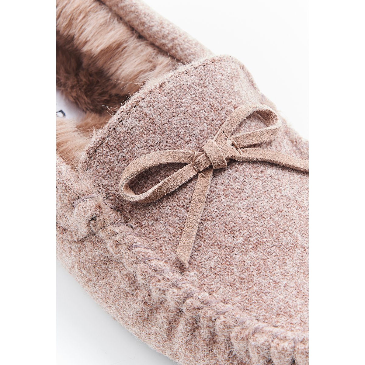 Chaussons Thermolactyl effet feutre marron taupe chiné, DAMART