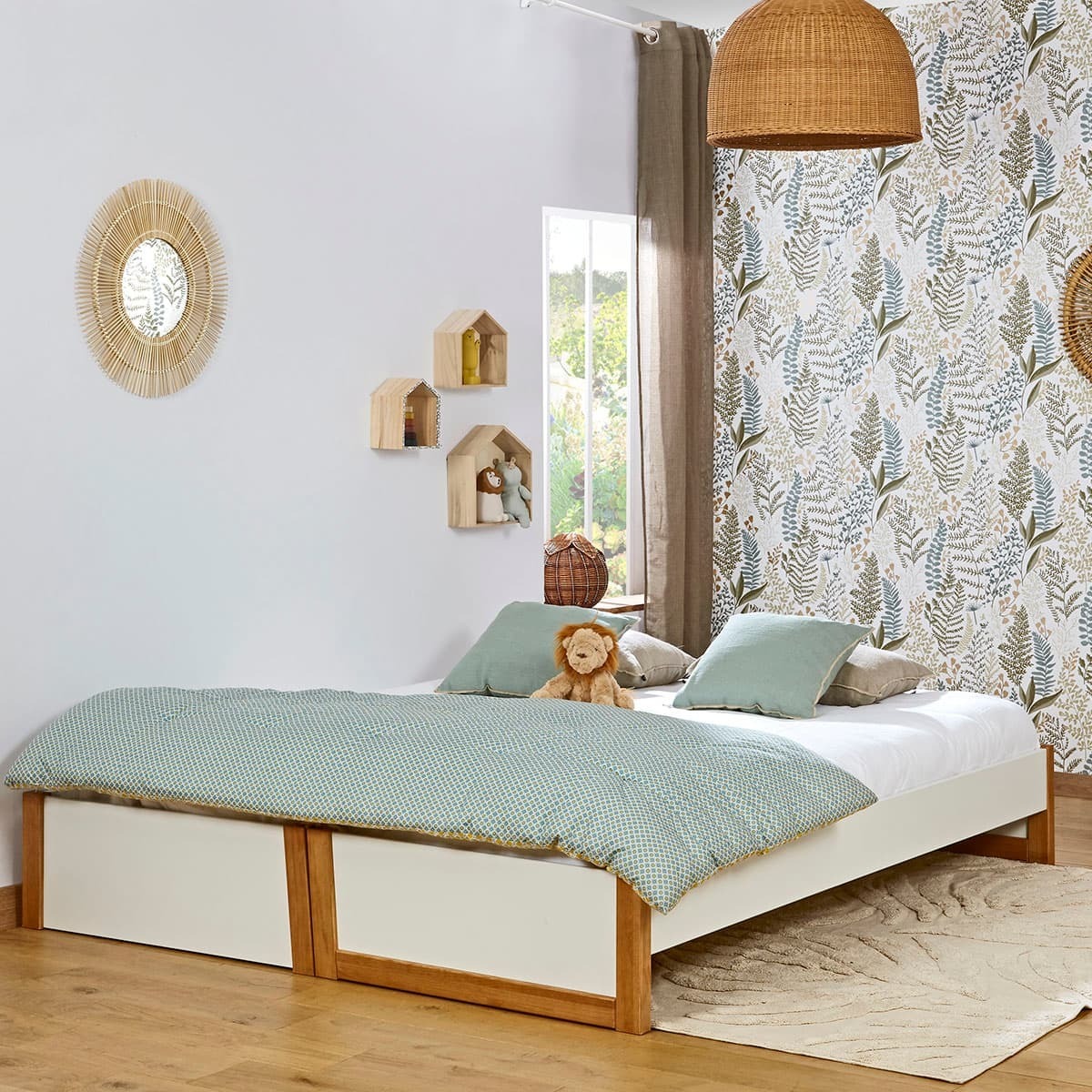 Pack lit gigogne avec matelas Bois massif HOLAF bois, AKITEN RETAIL