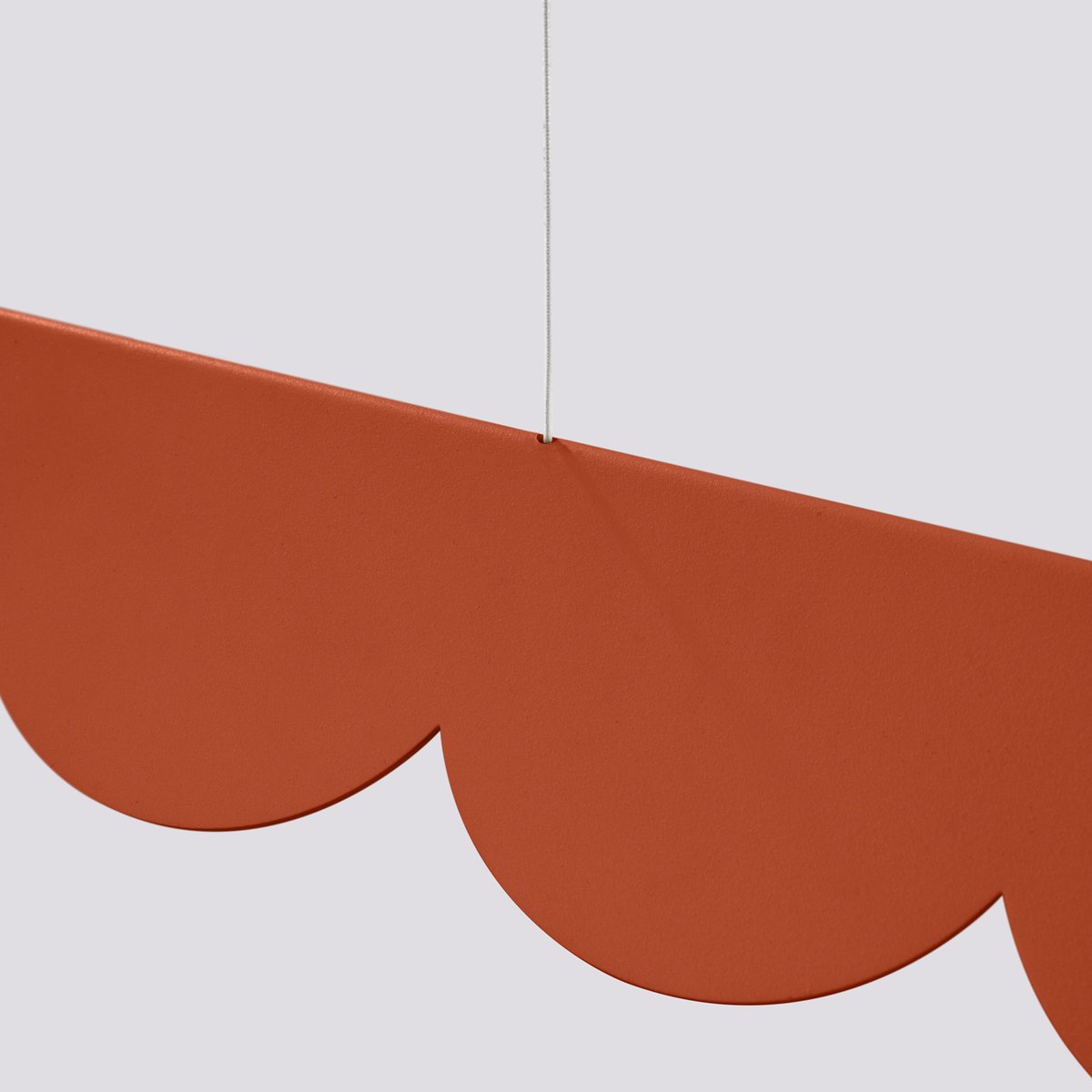 Suspension Aluminium Ocre Rouge LED 1 Biscuit ocre rouge, EDEN