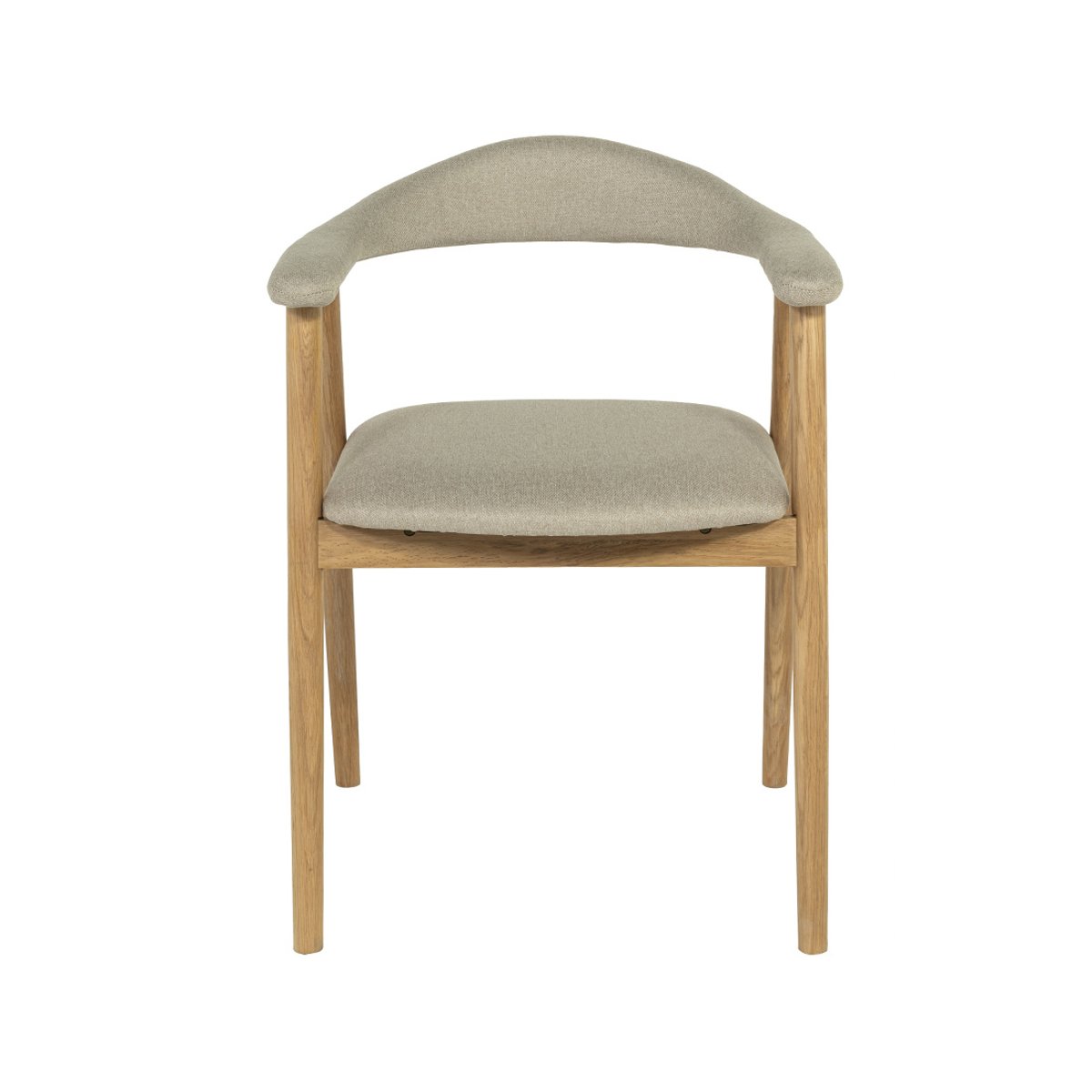Chaise en chêne massif et tissu, LORE bois / beige, BEST MOBILIER