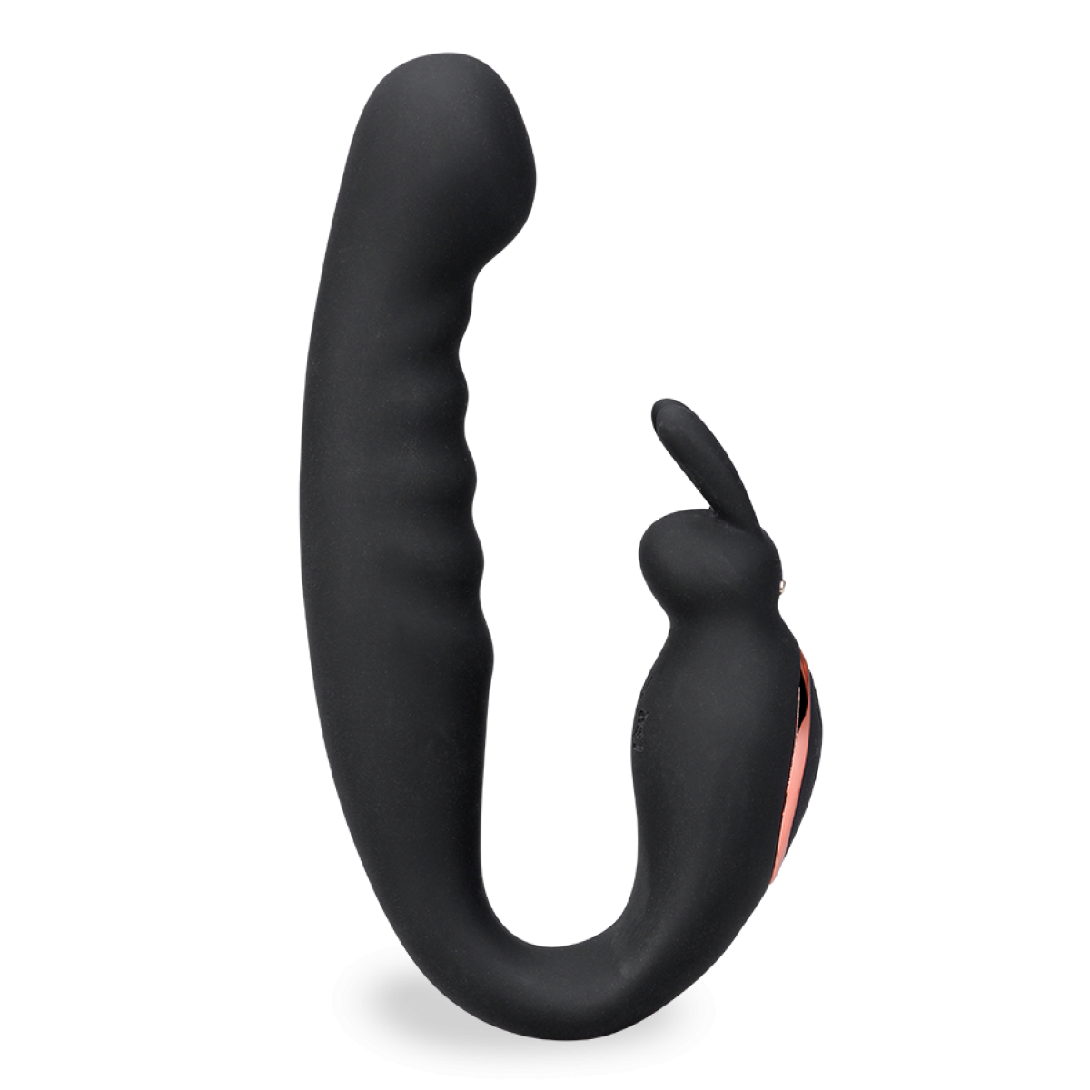 Vibromasseur puissant courbé point G Sweet Bunny noir, LOVE AND VIBES
