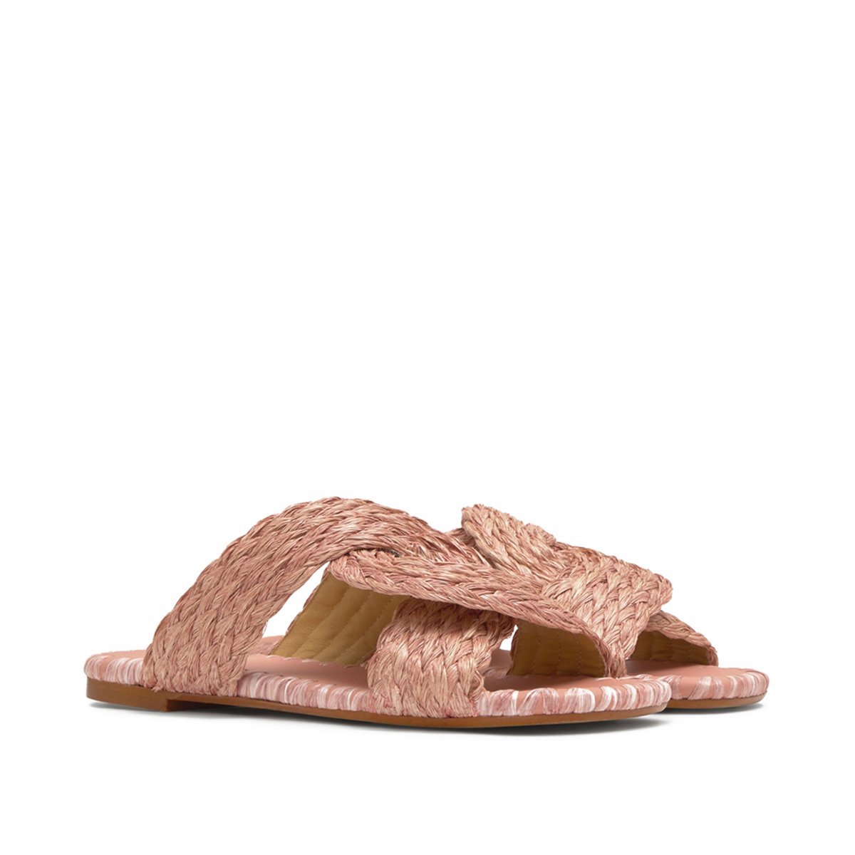 Sandales plates en raphia PADME LIGHT PLATFORM poudre, CASTANER