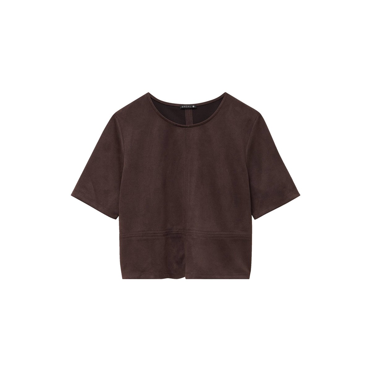 T-shirt manches coudes marron foncé, BREAL