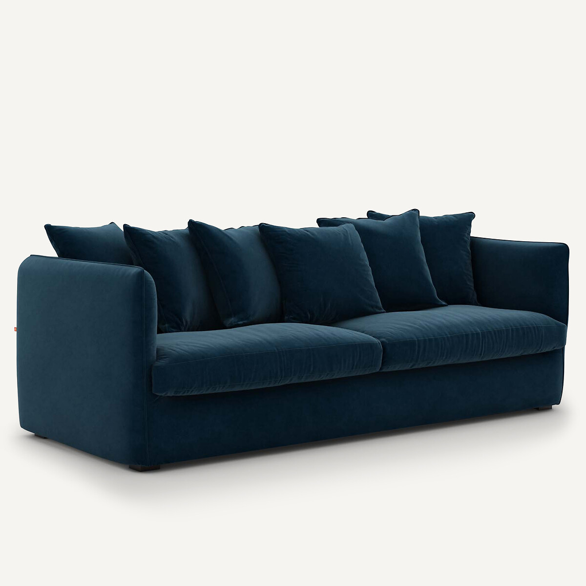 Housse de canapé velours Néo chiquito bleu paon, AM.PM