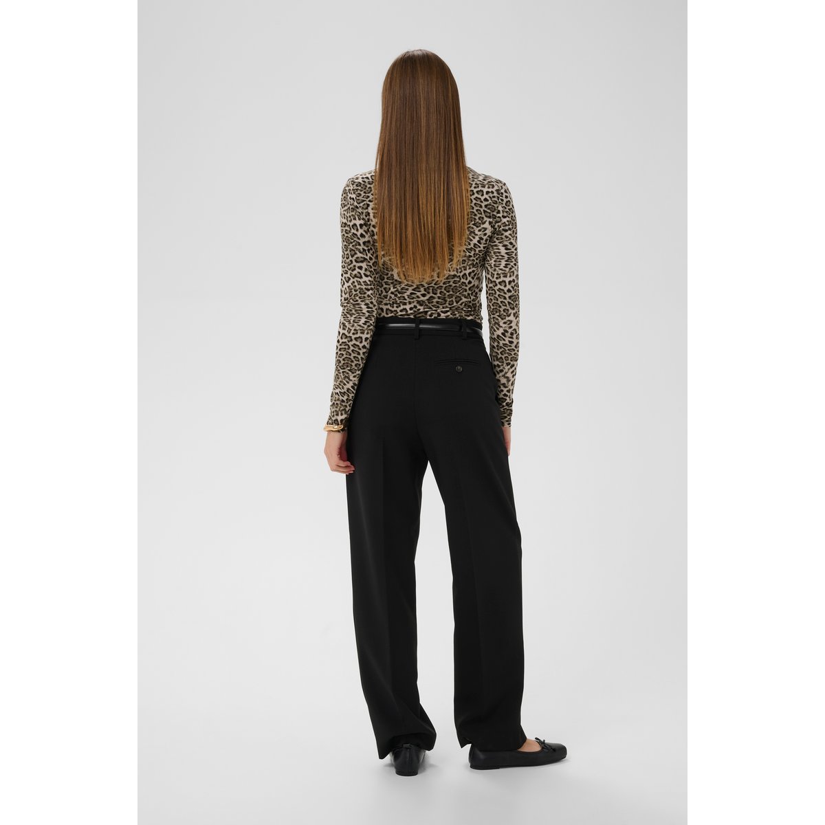 T-shirt à manches longues marron brown leopard print, SOAKED IN LUXURY