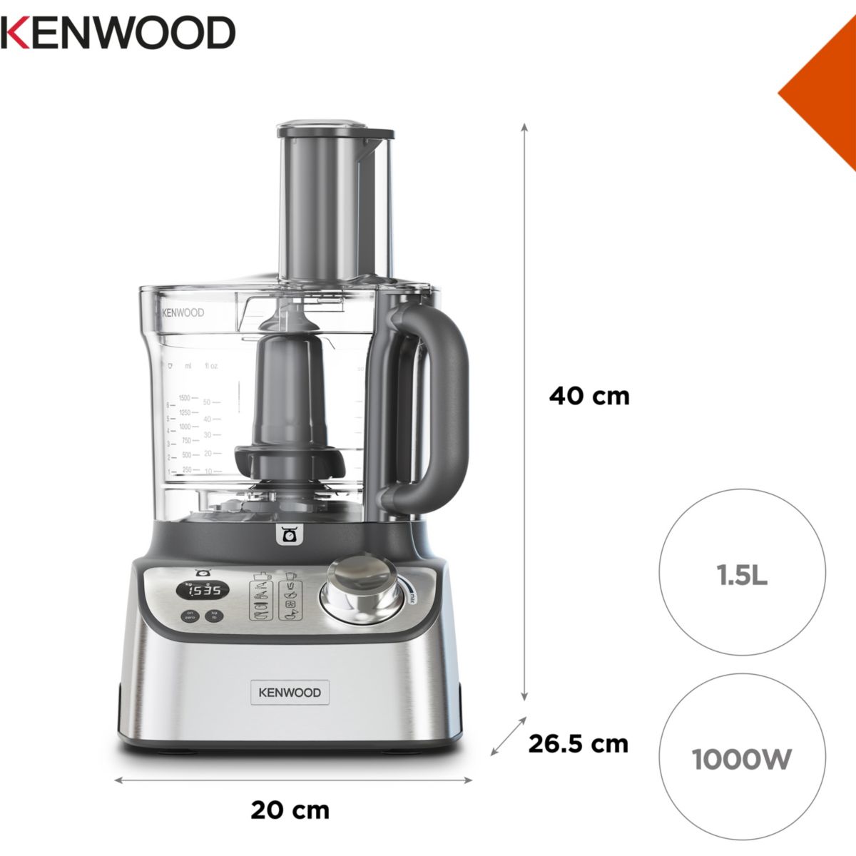 Robot multifonction FDM71.450SS MultiPro Express+ gris, KENWOOD