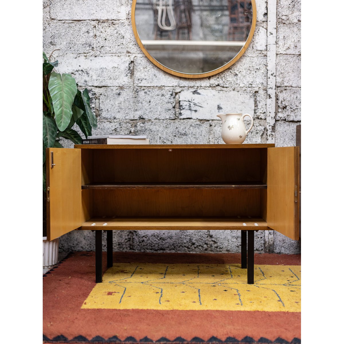Petite enfilade scandinave Margaret N°789 - Bon état bois foncé, DEBONGOUT