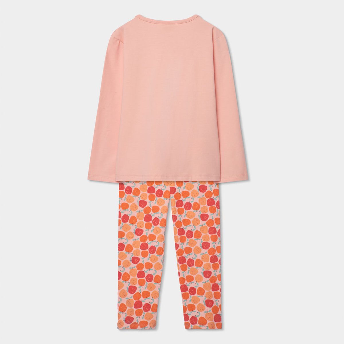 Pyjama fille mancs longues imprimé orange, BOBOLI