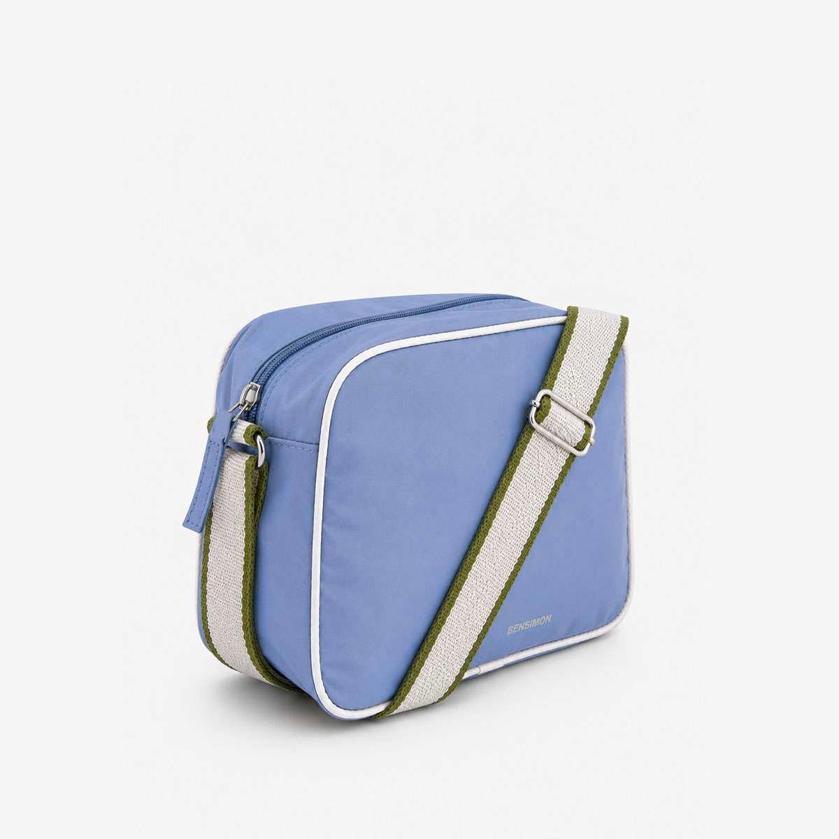Small besace en nylon recyclé denim, BENSIMON