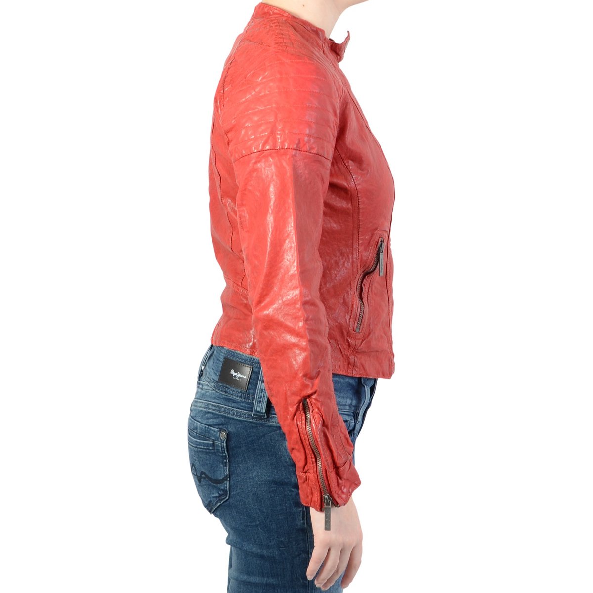 Blouson Style Motard, Poches, Rocky rouge, PEPE JEANS