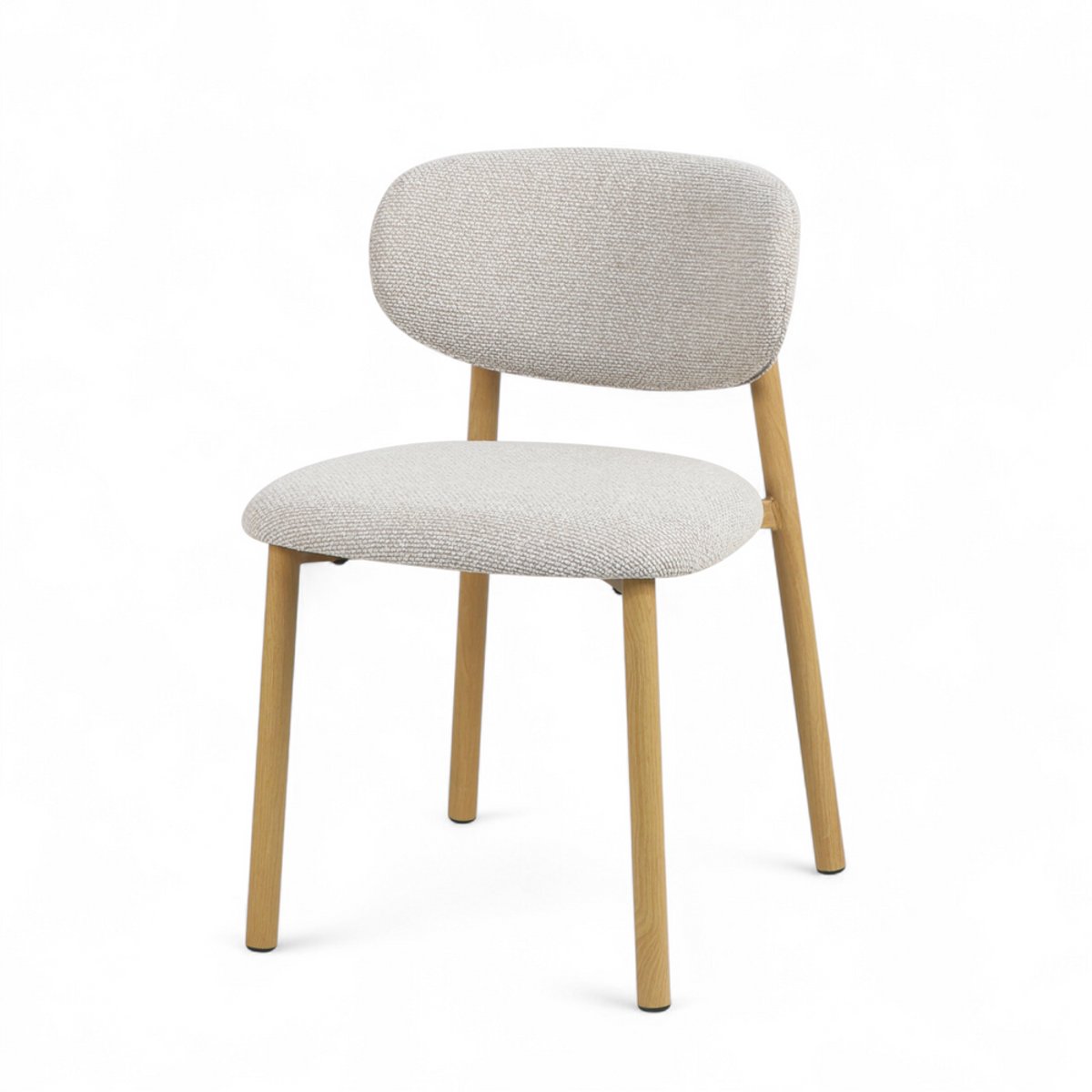 Chaise repas tissu écru gris clair, ZAGO