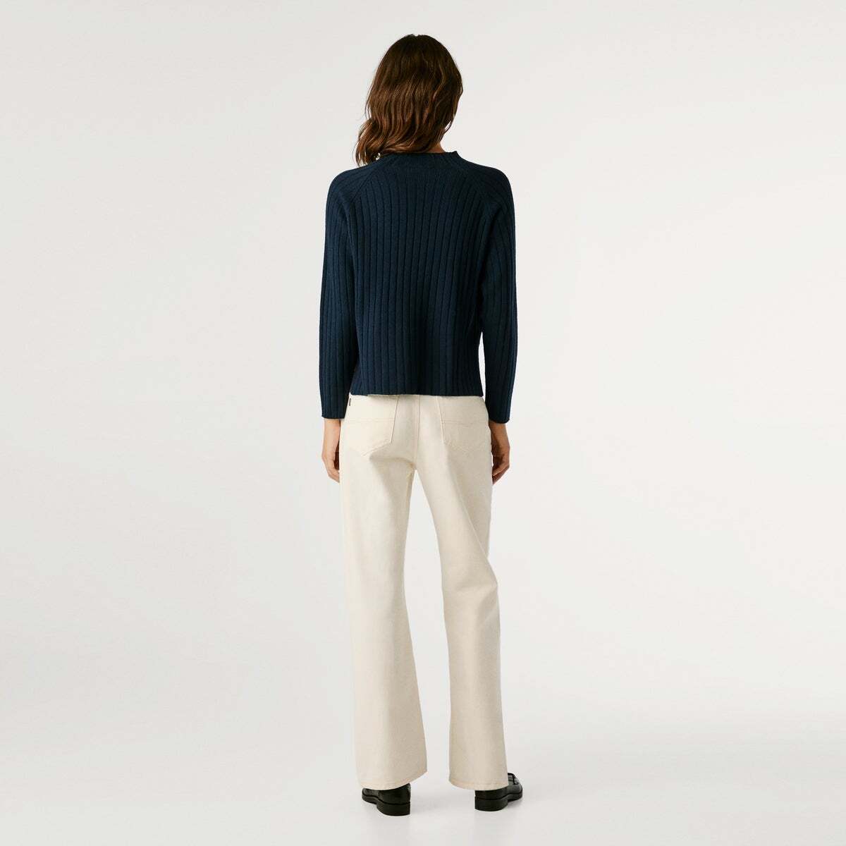 Pull À Col Côtelé En Maille bleu dulwich, PEPE JEANS