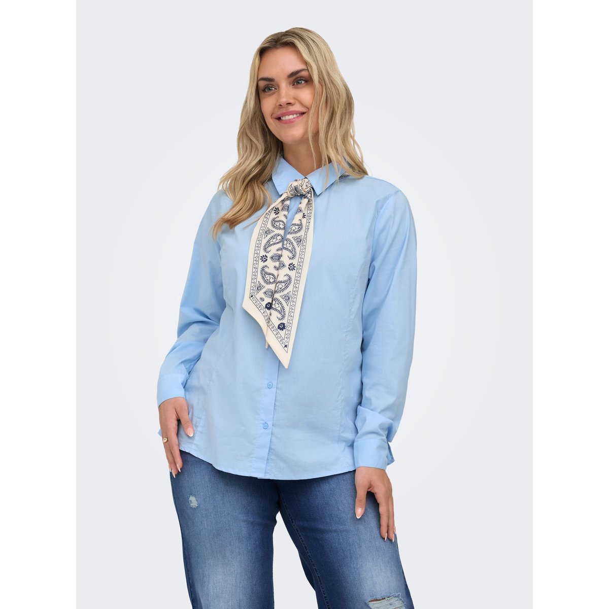 Chemise cashmere blue 1, ONLY CARMAKOMA