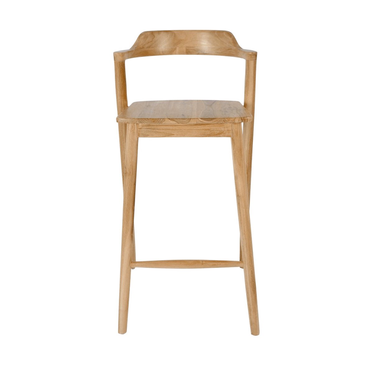 Lot de 2 chaises de bar en teck H75cm- JOKO bois, DRAWER