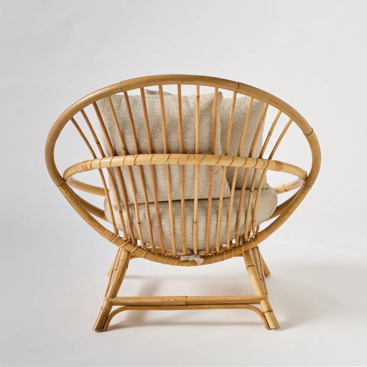 Fauteuil coquille en rotin MIAMI bois fonce, KOK