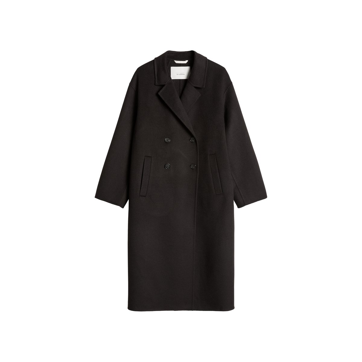 Manteau en laine relaxed en double face de haute qualité noir, MARC O'POLO