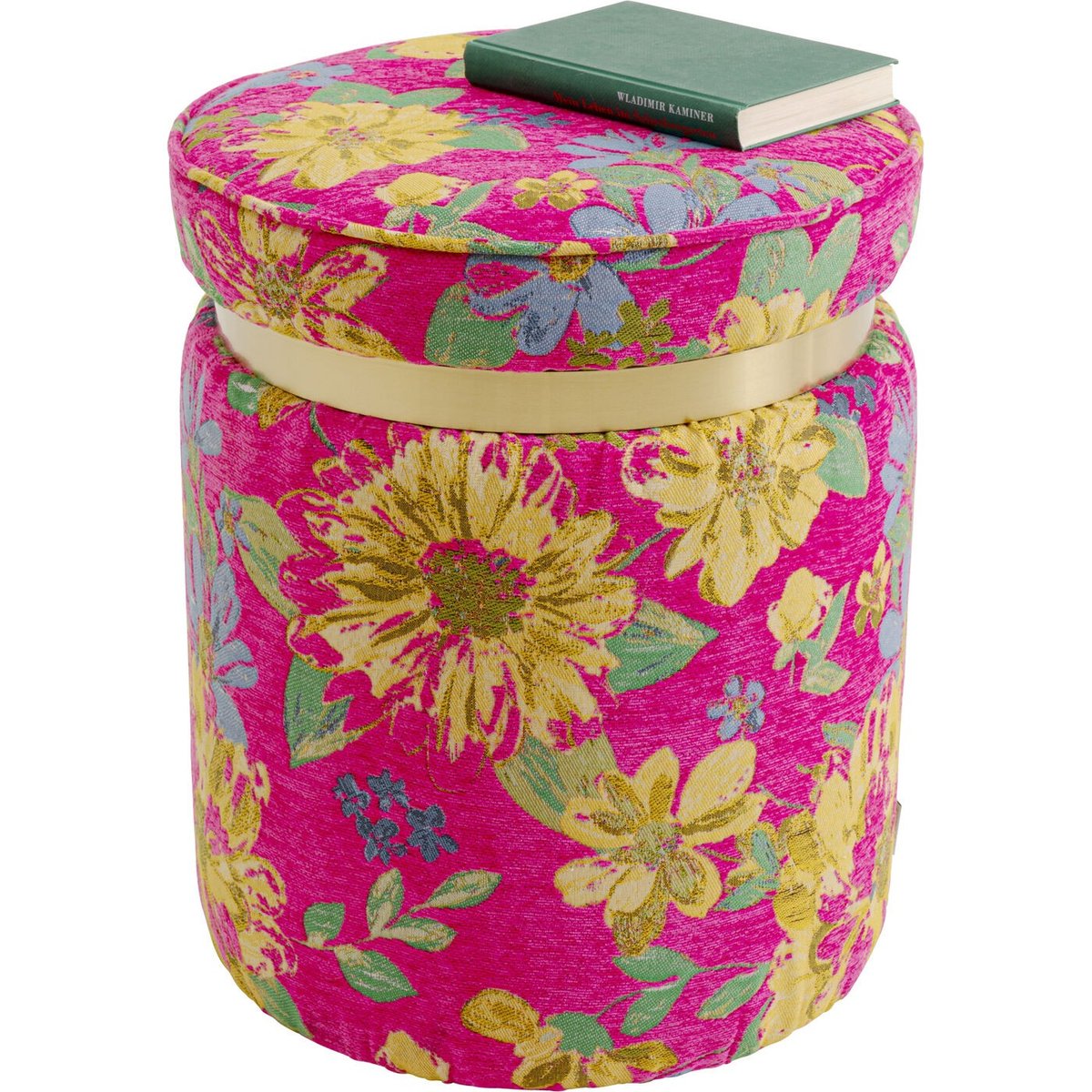 Tabouret imprimé fleurs, FLOWER FEVER rose, KARE DESIGN