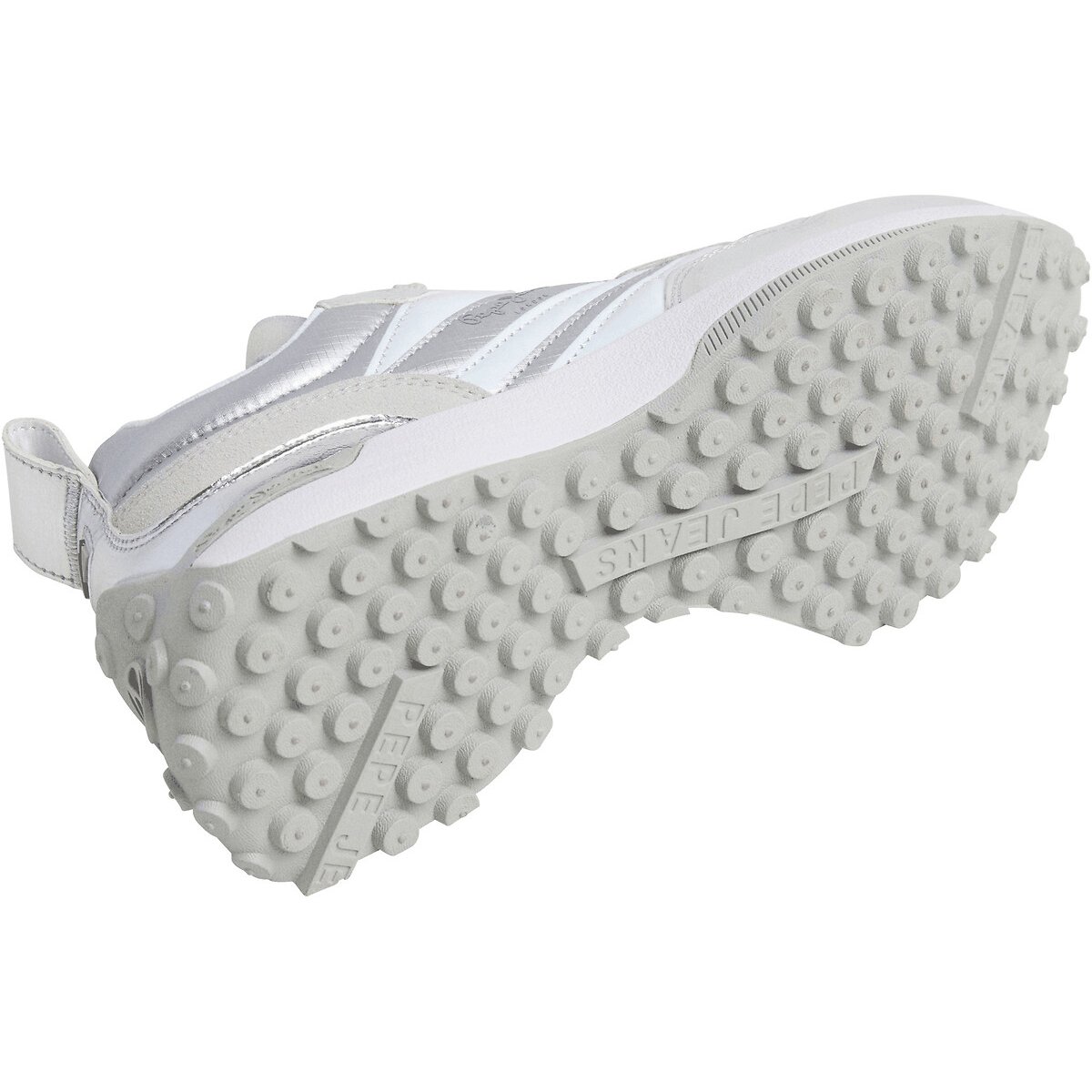 Lucky Metallic Low Top Trainers white, PEPE JEANS