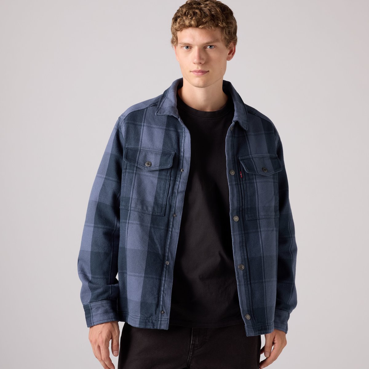 Surchemise Spruce bleu - adi plaid vintage indigo, LEVI'S