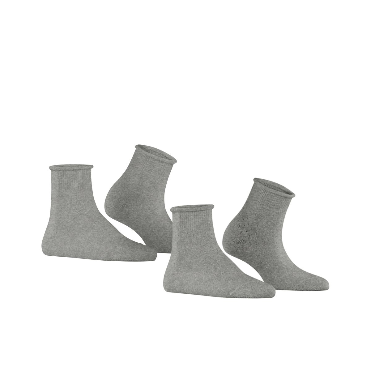 Chaussettes courtes Cozy Dot 2-Pack Semi-opaque argent, ESPRIT