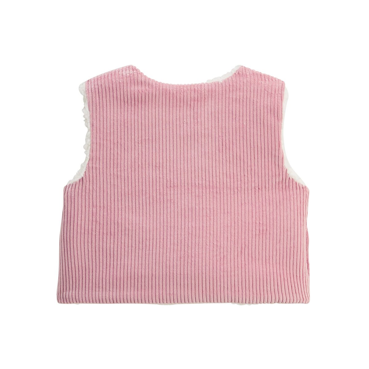 Veste sans manches enfant réversible en sherpa Céleste ecru, PETIT BEGUIN