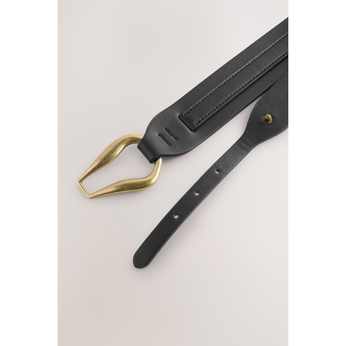 Ceinture avec boucle abstraite noir, NEXT