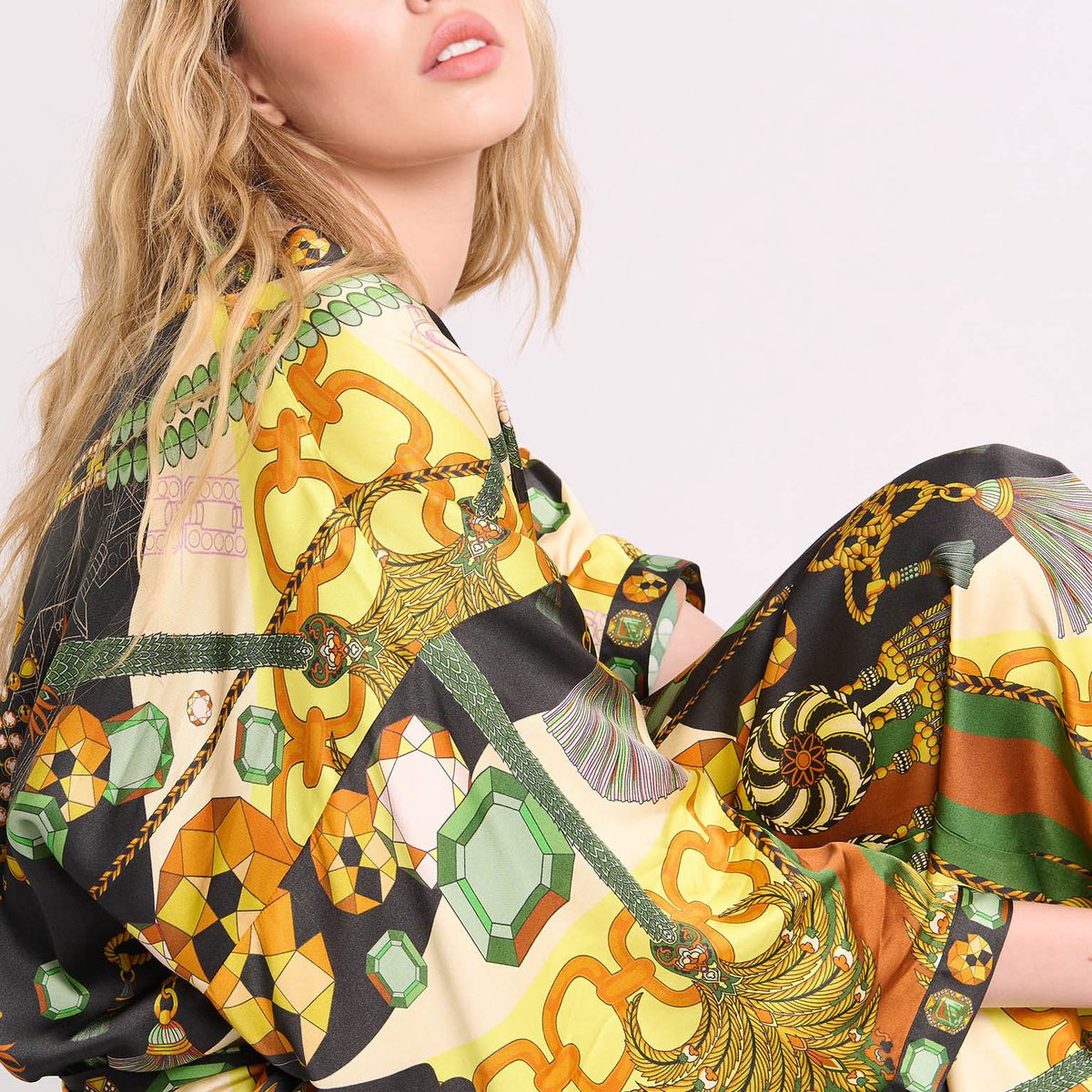 Kimono à motifs KYRO noir, WILD