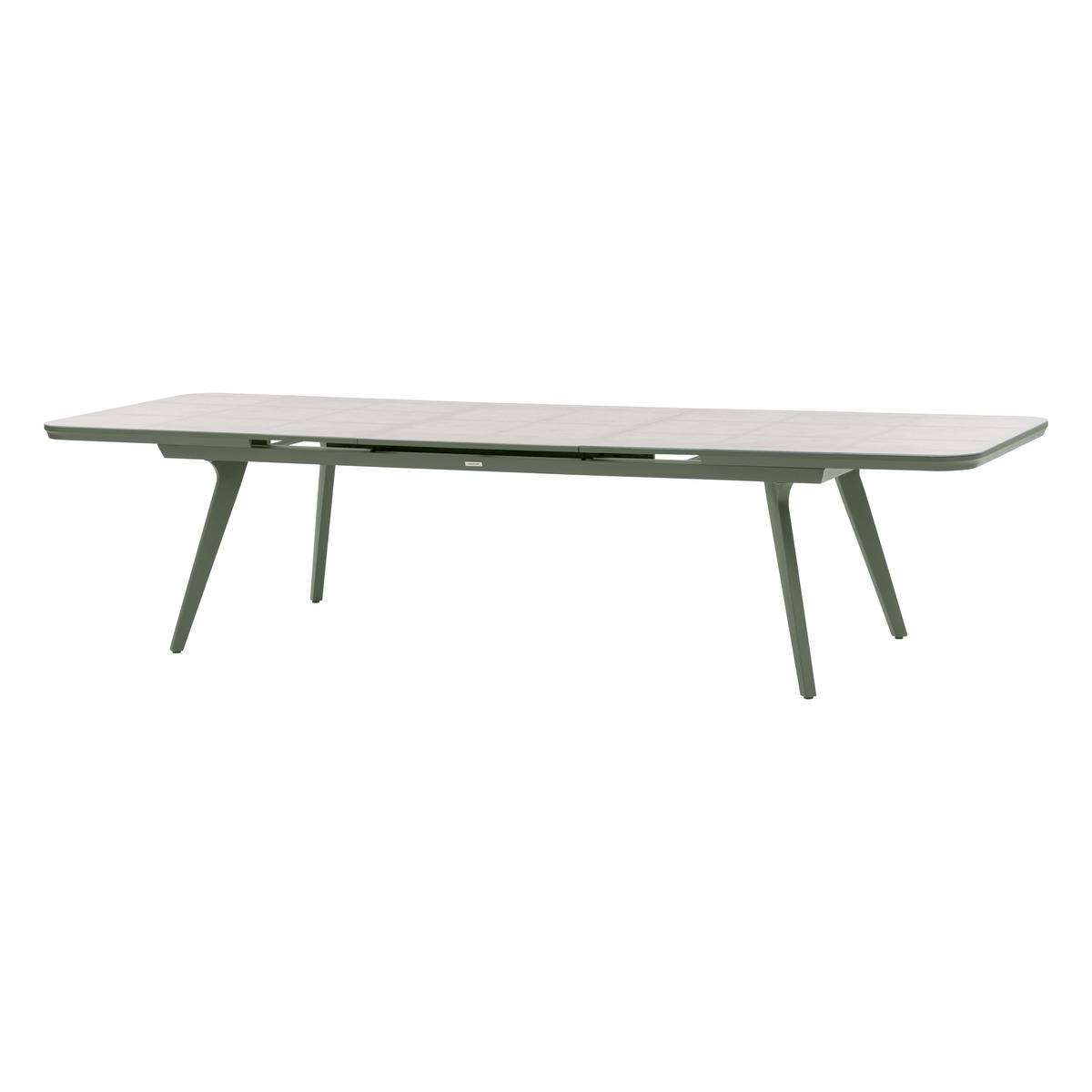 Table de jardin extensible 12 places en aluminium et verre PULPY gris, HESPERIDE